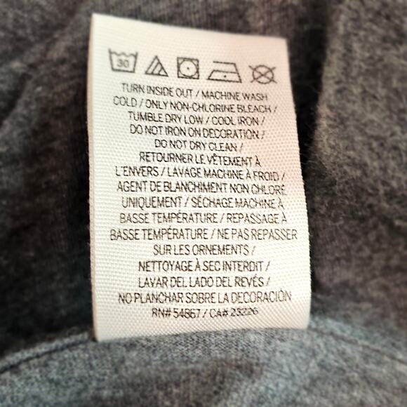 PINK T Shirt Women's Extra Small Victoria's Secret Long Sleeve Gray Green Logo - Picture 4 of 6